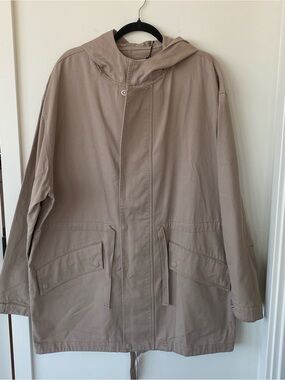 IRO Men's Hooded Parka in Taupe